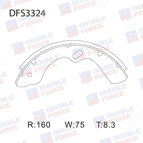 DOUBLE FORCE Колодки тормозные барабанные DFS3324
