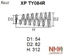 NHK Пружина подвески XPTY084R