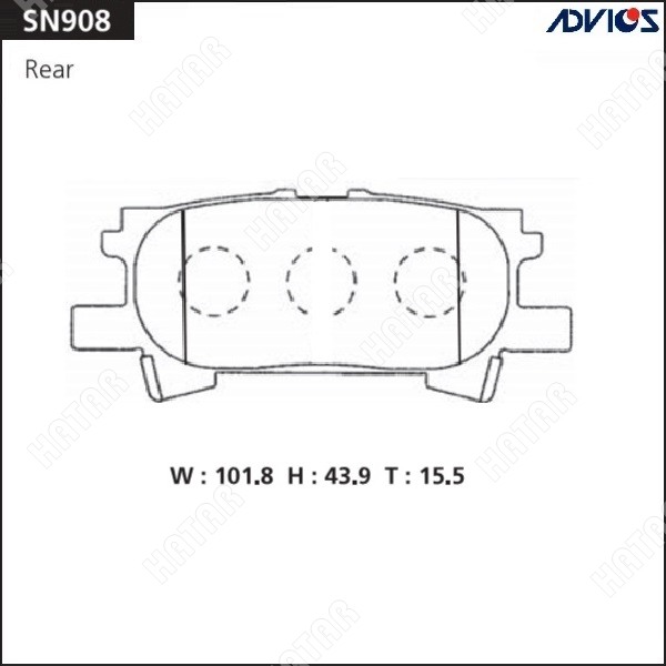ADVICS Дисковые тормозные колодки SN908
