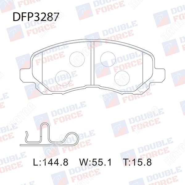 DOUBLE FORCE Колодки тормозные дисковые DFP3287