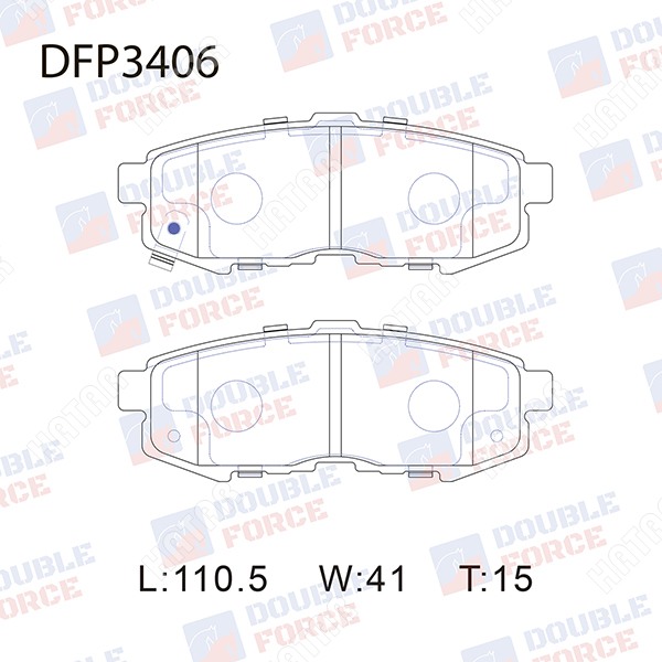 DOUBLE FORCE Колодки тормозные дисковые DFP3406